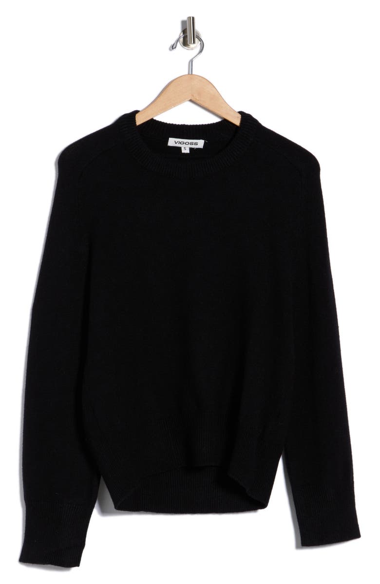 Vigoss Crewneck Sweater, Alternate, color, Black