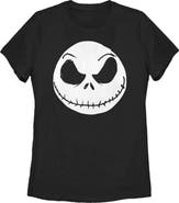 The Nightmare Before Christmas Women's The Nightmare Before Christmas Halloween Jack Skellington Big Face T-Shirt