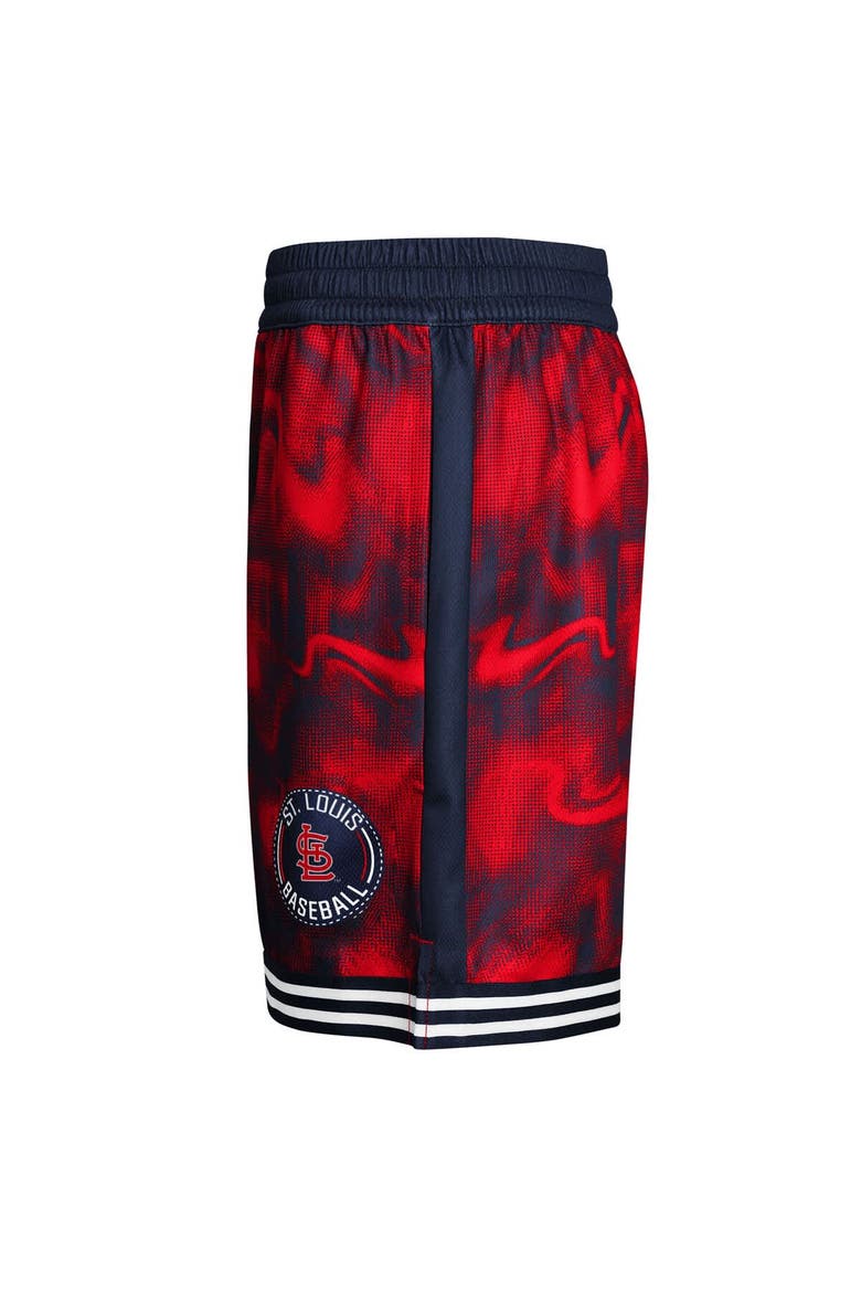 Youth Navy/Red St. Louis Cardinals Outfielder Shorts, Alternate, color, Navy