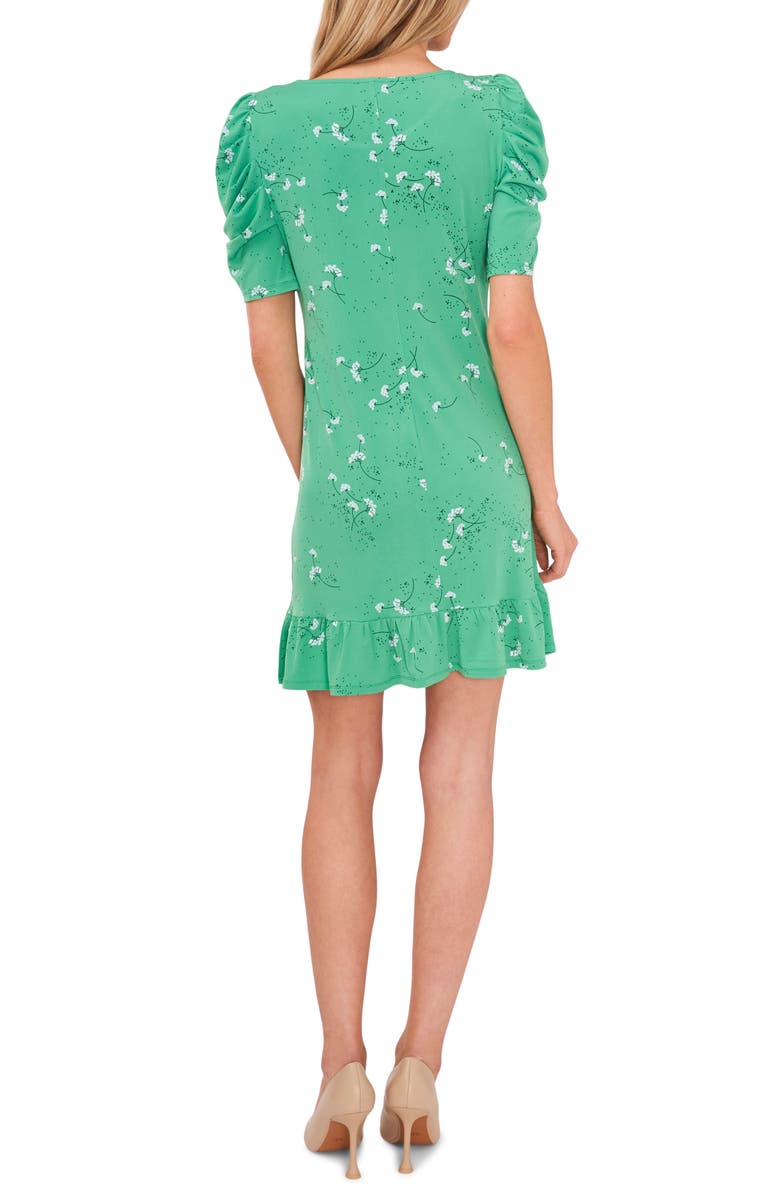 CeCe Floral Print Ruffle Hem Dress, Alternate, color,