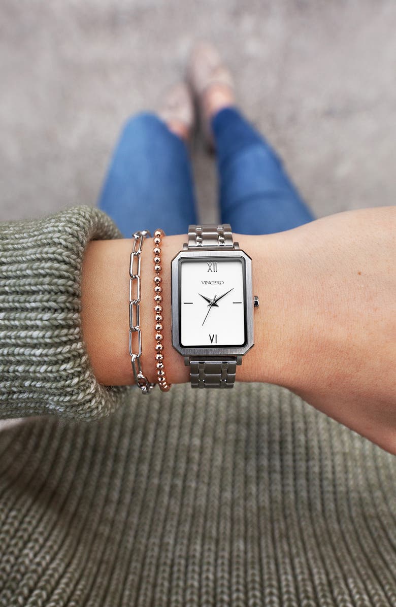 Vincero The Beaded Chain Bracelet, Alternate, color, Rose Gold