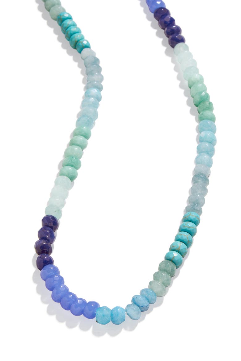 Semiprecious Beaded Necklace, Alternate, color, COOL MULTI