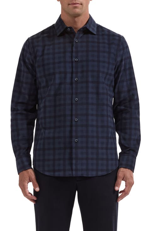 Axel Shaped Fit Long Sleeve Button Up Shirt