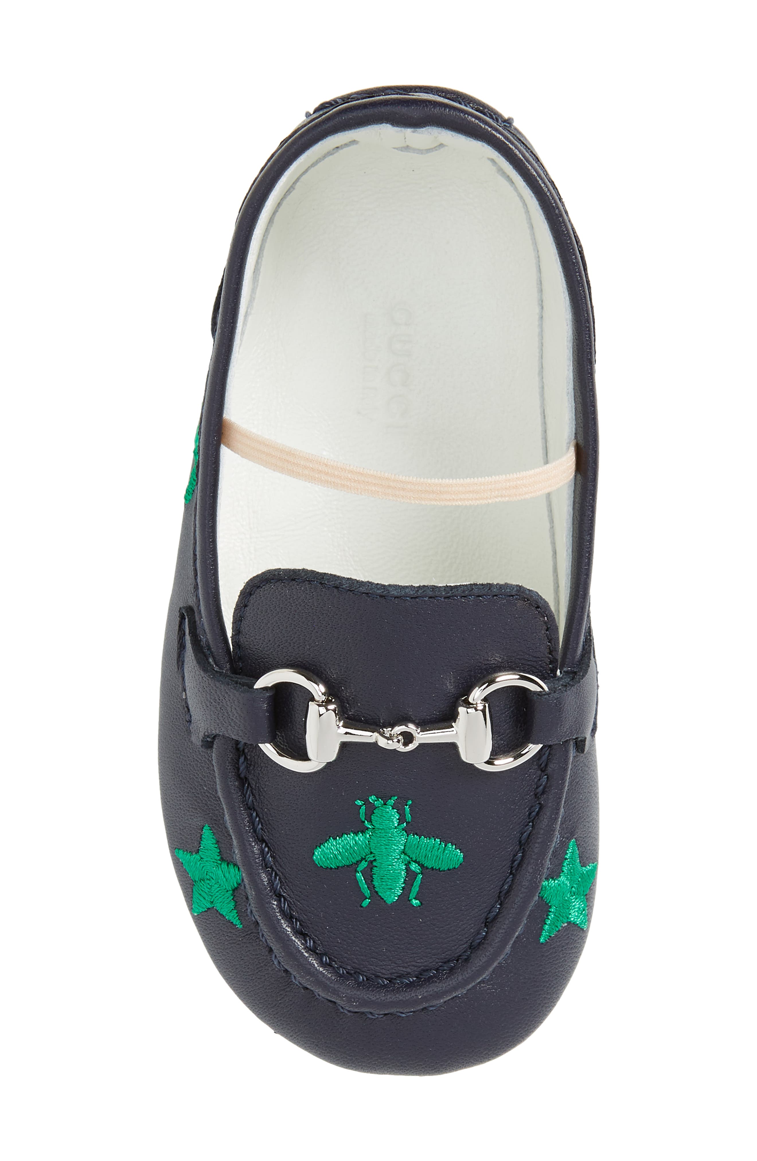 Gucci Baby Jordaan Embroidered Crib Loafer, Alternate, color, 