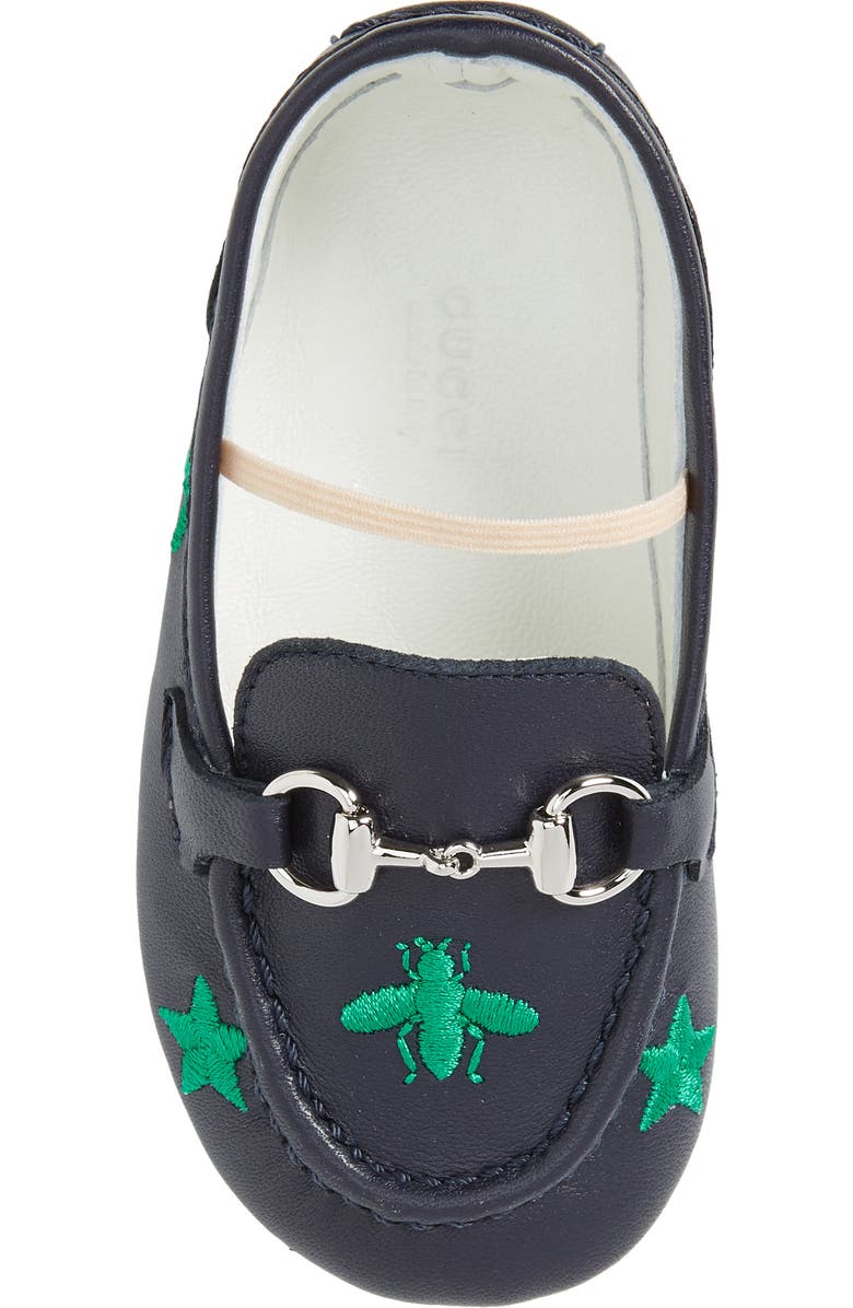 Gucci Baby Jordaan Embroidered Crib Loafer, Alternate, color,