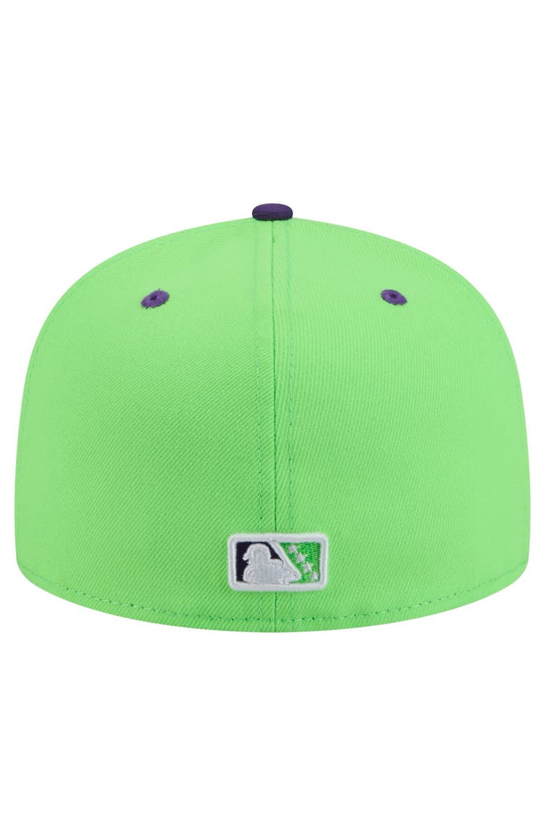 New Era Men's New Era Neon Green Beloit Sky Carp Copa de la Diversión 59FIFTY Fitted Hat, Alternate, color, Neon Green