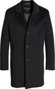 Cole Haan Regular Fit Stretch Wool Coat
