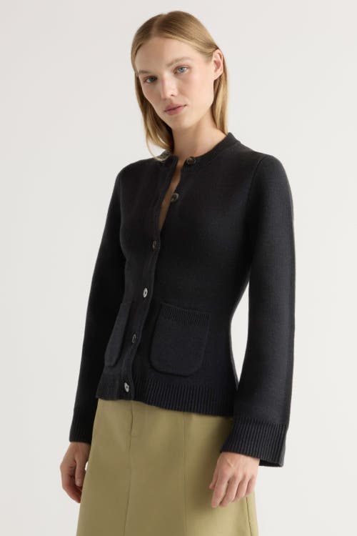 Modern Citizen Eames Cotton Wool Button Cardigan In Multi