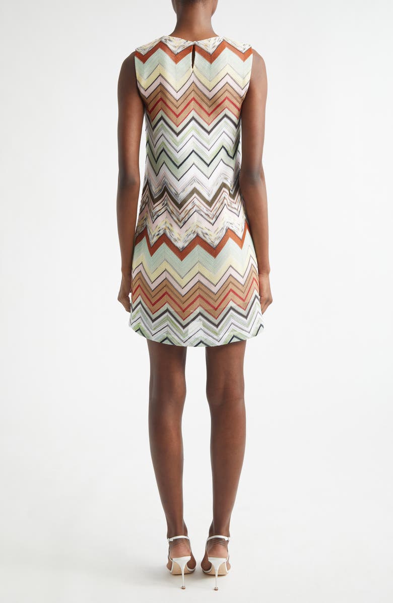 Missoni Zigzag Knit Minidress, Alternate, color, Blue Orange Green Tones