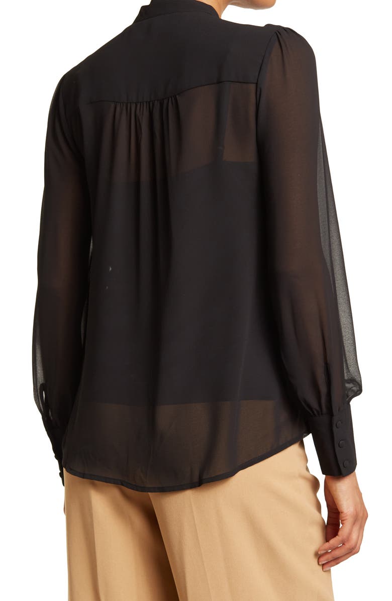 DR2 by Daniel Rainn Georgette Tie Neck Blouse, Alternate, color, 