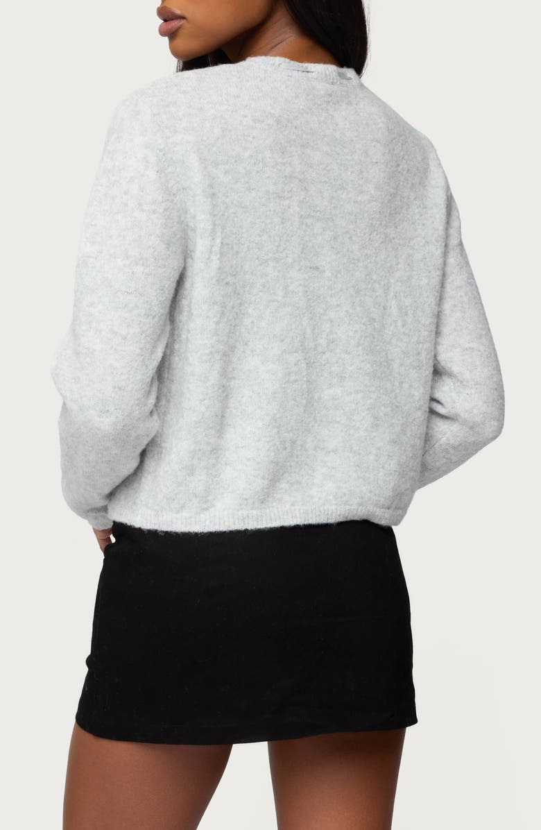 EDIKTED Vickie Ribbon Detail Crop Cardigan, Alternate, color, 