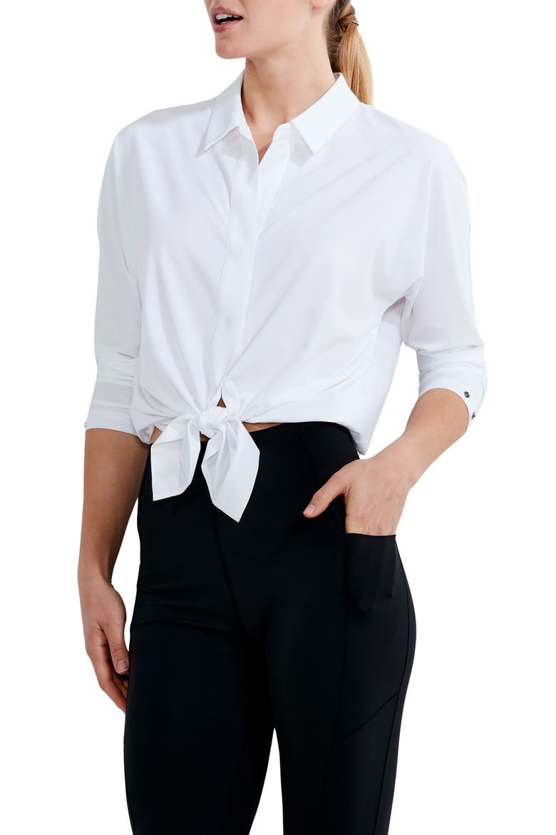 UPF 50+ Stretch Shirt, Main, color, PAPER WHITE