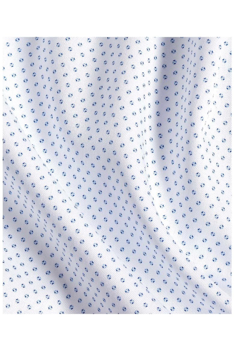 Regular Fit Neat Cotton Dress Shirt, Alternate, color, WHITE/ NAVY