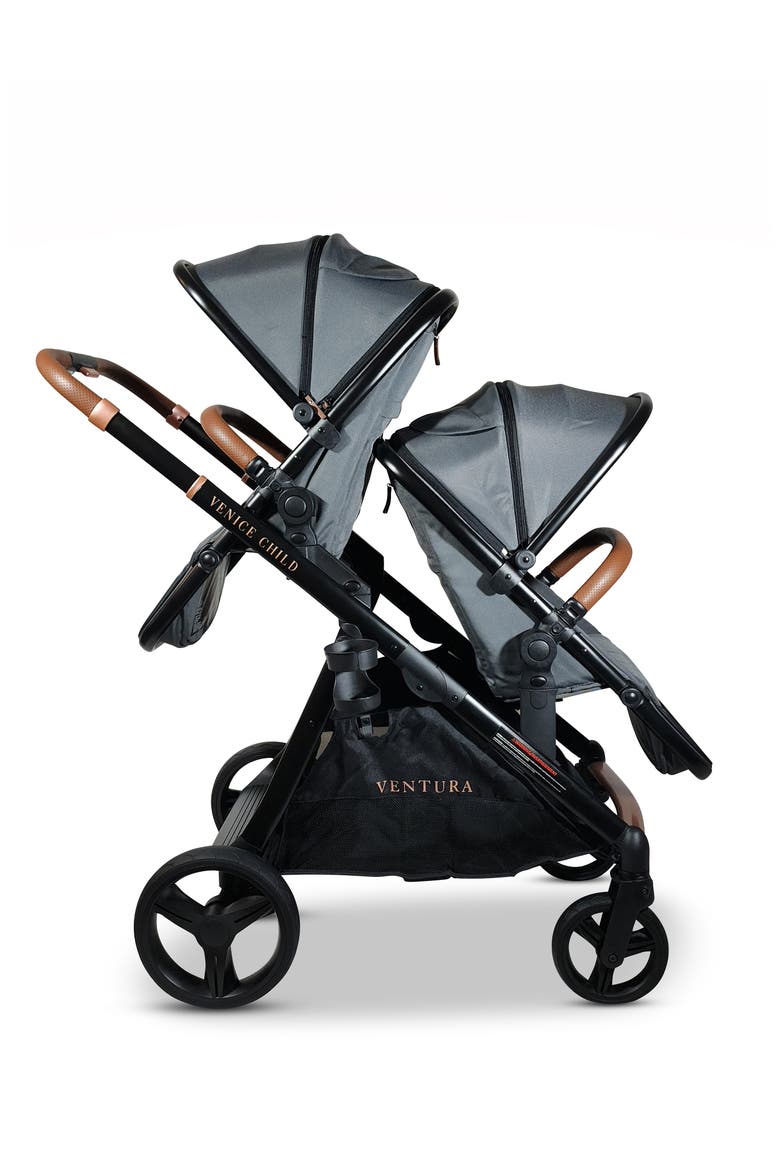 Ventura Stroller & Second Stroller Seat, Alternate, color, SHADOW GRAY