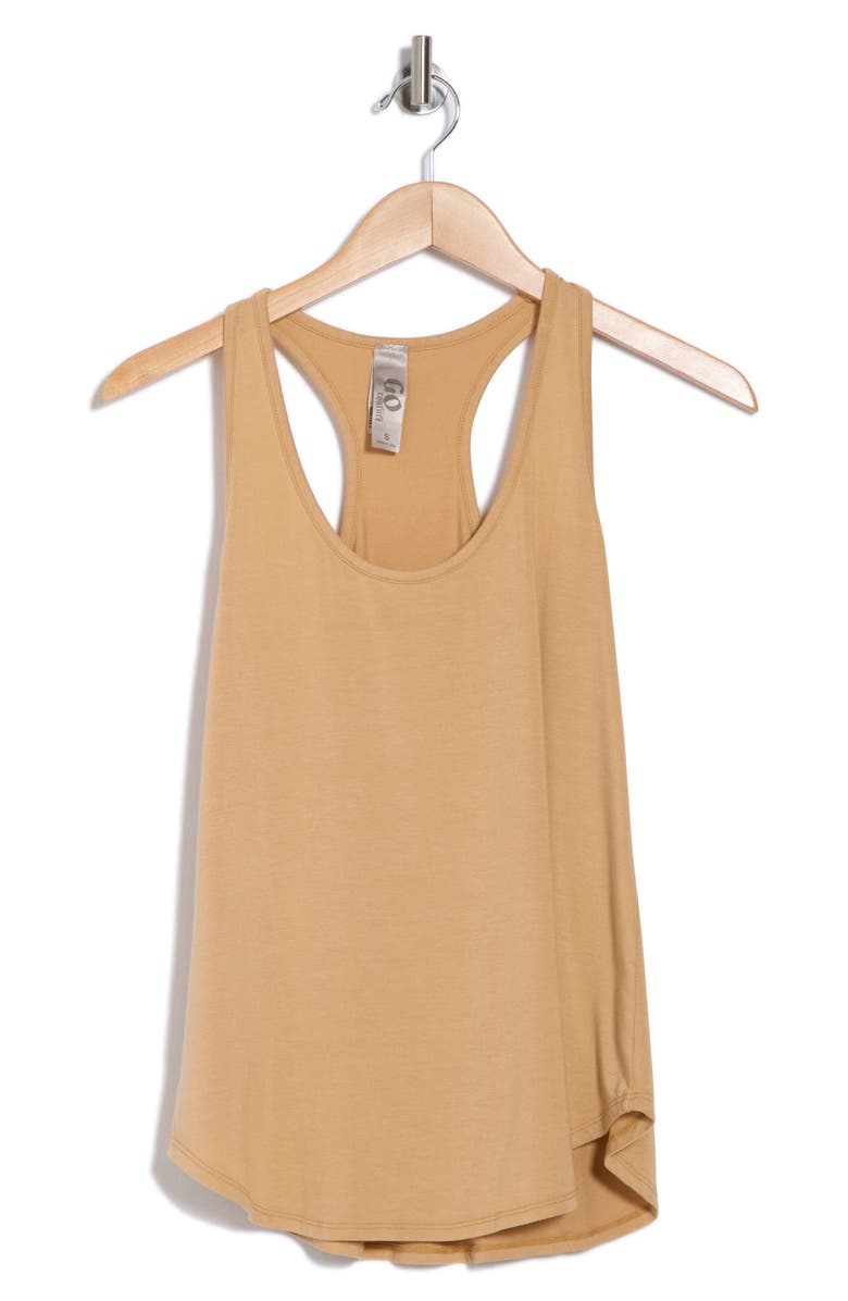 GO COUTURE Rounded Racerback Tank, Alternate, color, Cocoon