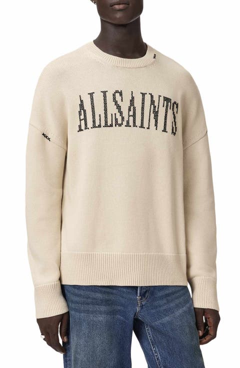 Crossed Logo Intarsia Crewneck Sweater