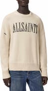 AllSaints Crossed Logo Intarsia Crewneck Sweater