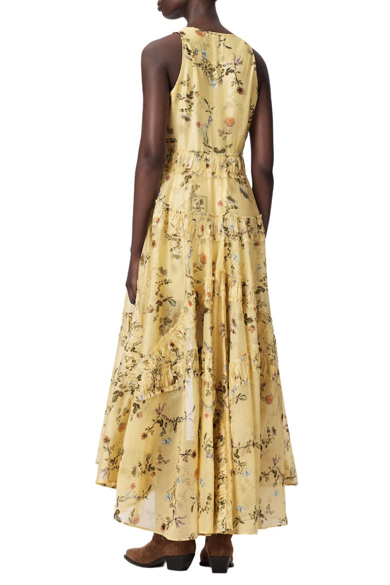 Dorina Floral High-Low Maxi Dress, Alternate, color, CARMEL PALE YELLOW
