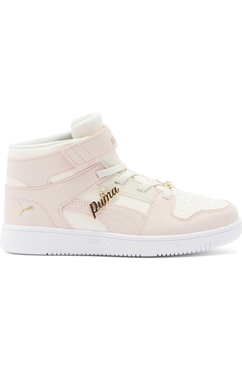 PUMA Kids' Rebound Layup High Top Sneaker, Alternate, color, Frosted Ivory/ Island Pink