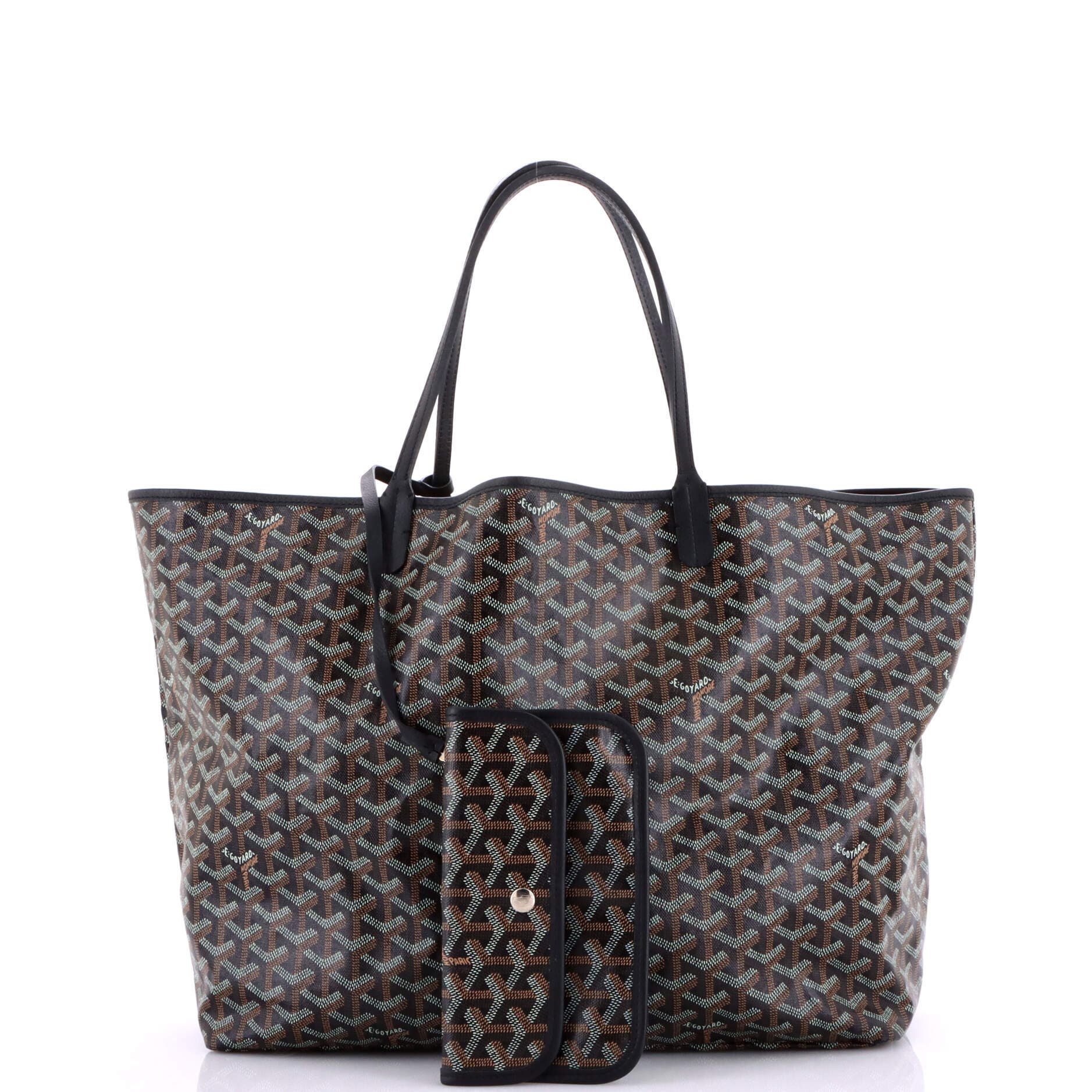 Pre-Owned Goyard Saint Louis Tote Coated Canvas GM, Alternate, color, Black