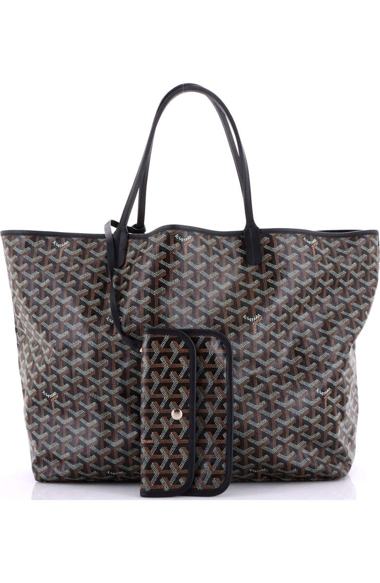 Pre-Owned Goyard Saint Louis Tote Coated Canvas GM, Alternate, color, Black