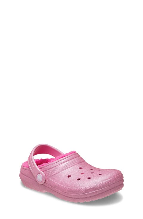 Kids' Classic Glitter Faur Fur Lined Clog (Baby, Walker & Toddler)