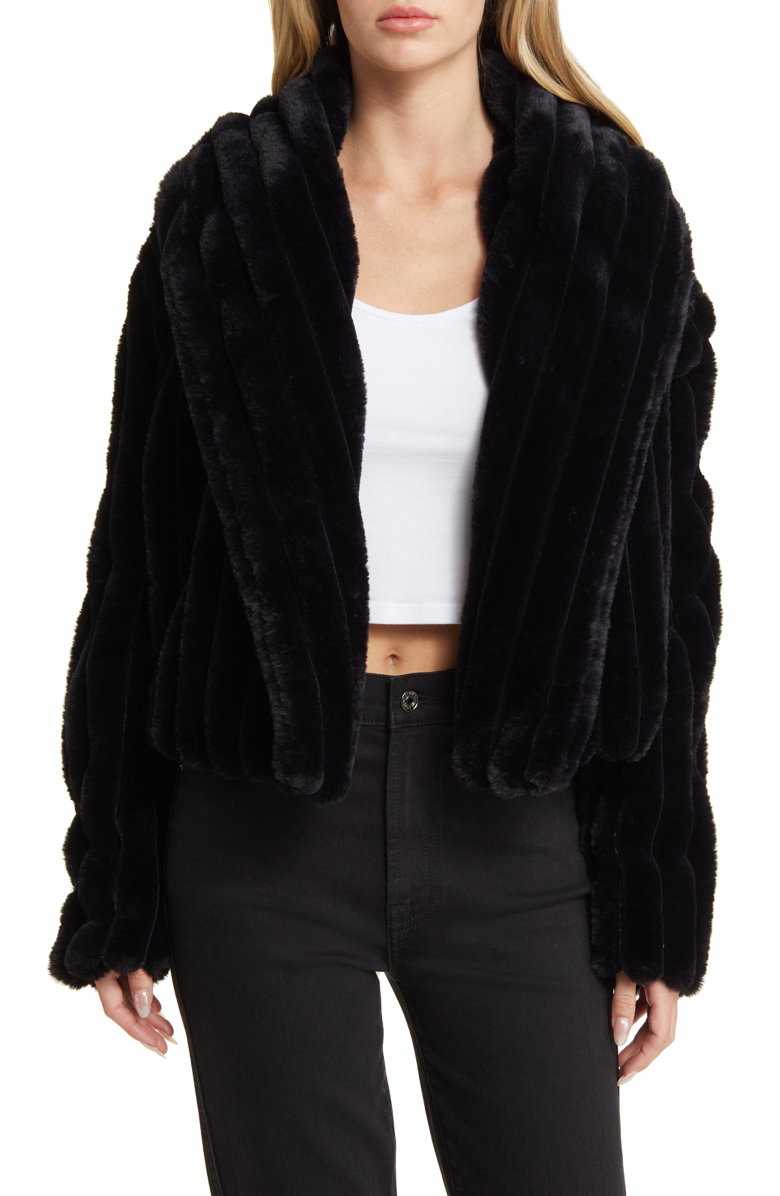 BLANKNYC Chubby Faux Fur Jacket
