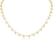 CZ by Kenneth Jay Lane Bezel Cubic Zirconia Shaker Necklace