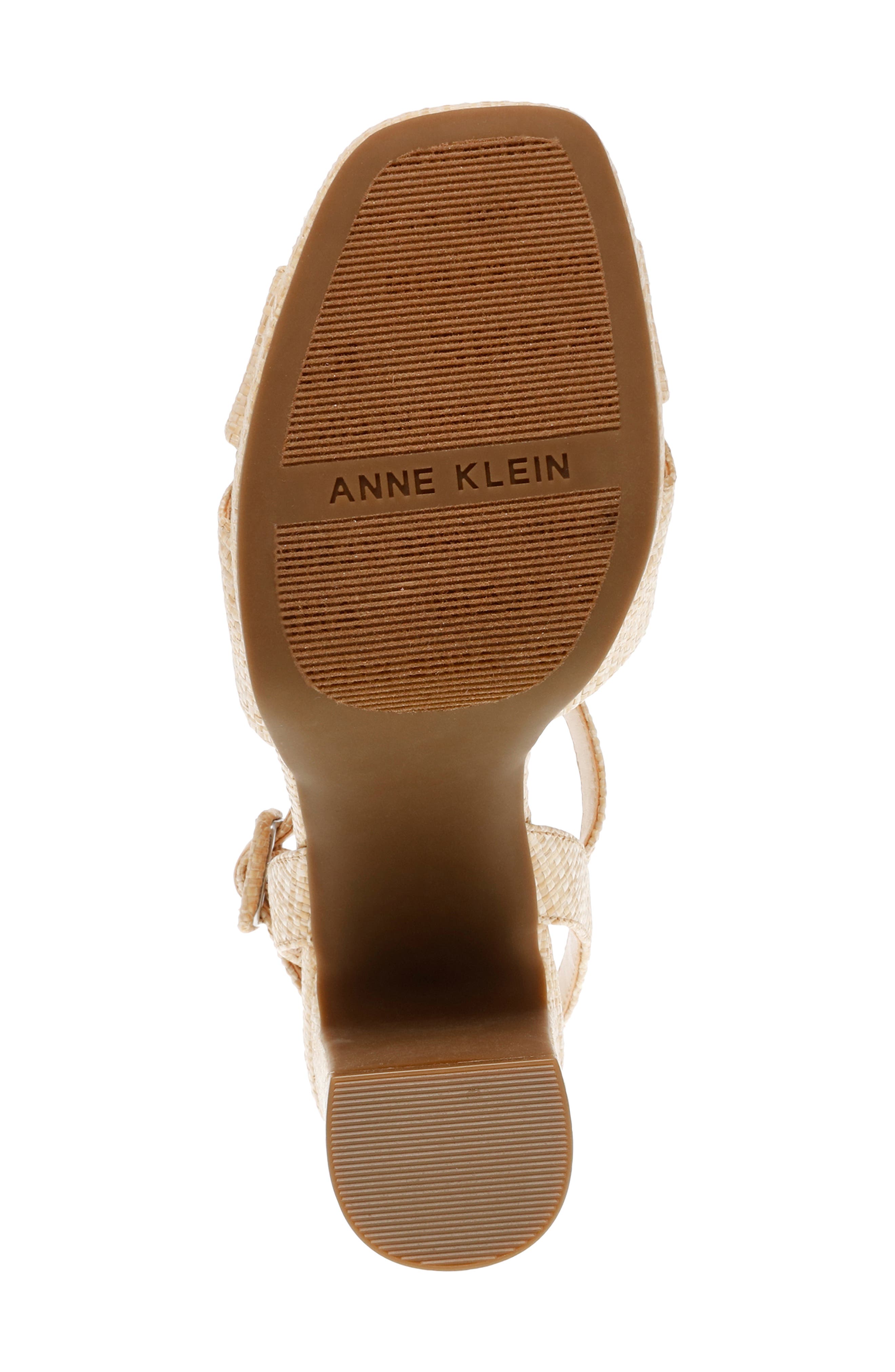 Anne Klein Zada Platform Sandal, Alternate, color, Natural Raffia