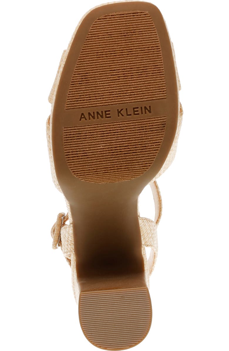Anne Klein Zada Platform Sandal, Alternate, color, Natural Raffia