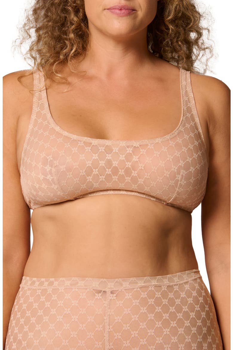 Plume Embroidered Bralette, Alternate, color, PEAU ROSE