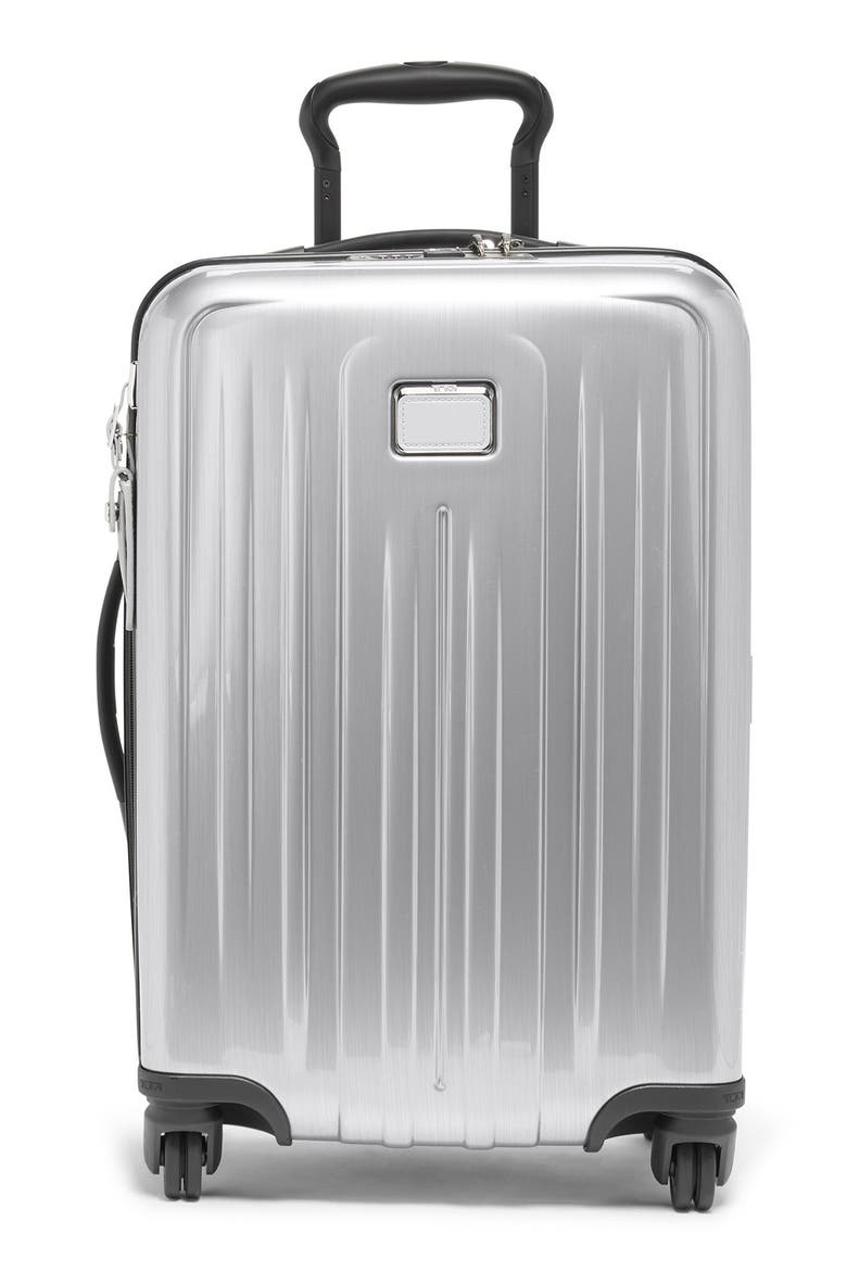 V4 Collection 22-Inch Carry-On Expandable Spinner Packing Case, Main, color, SILVER