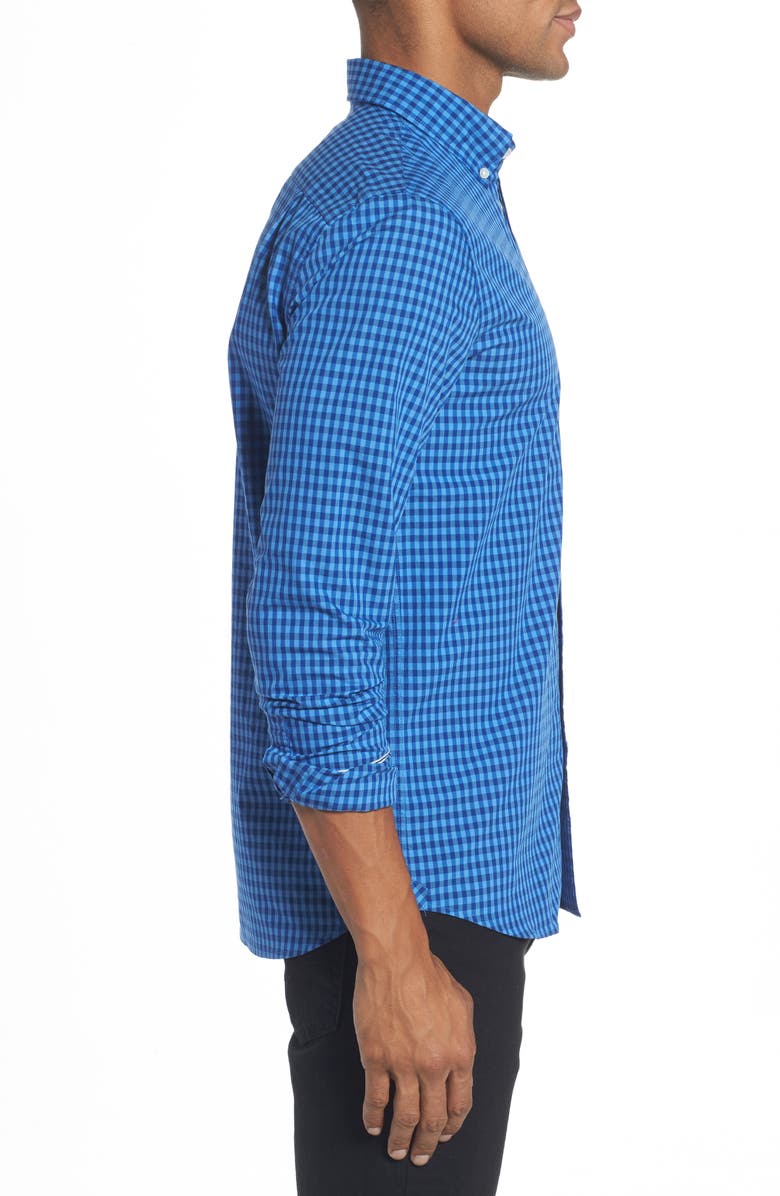 Lacoste Gingham Check Poplin Shirt, Alternate, color, 