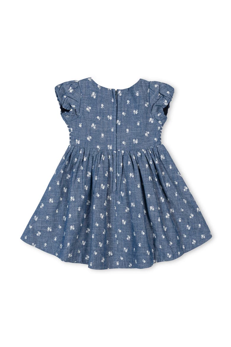 Organic Smocked Puff Sleeve Dress, Alternate, color, Chambray Floral