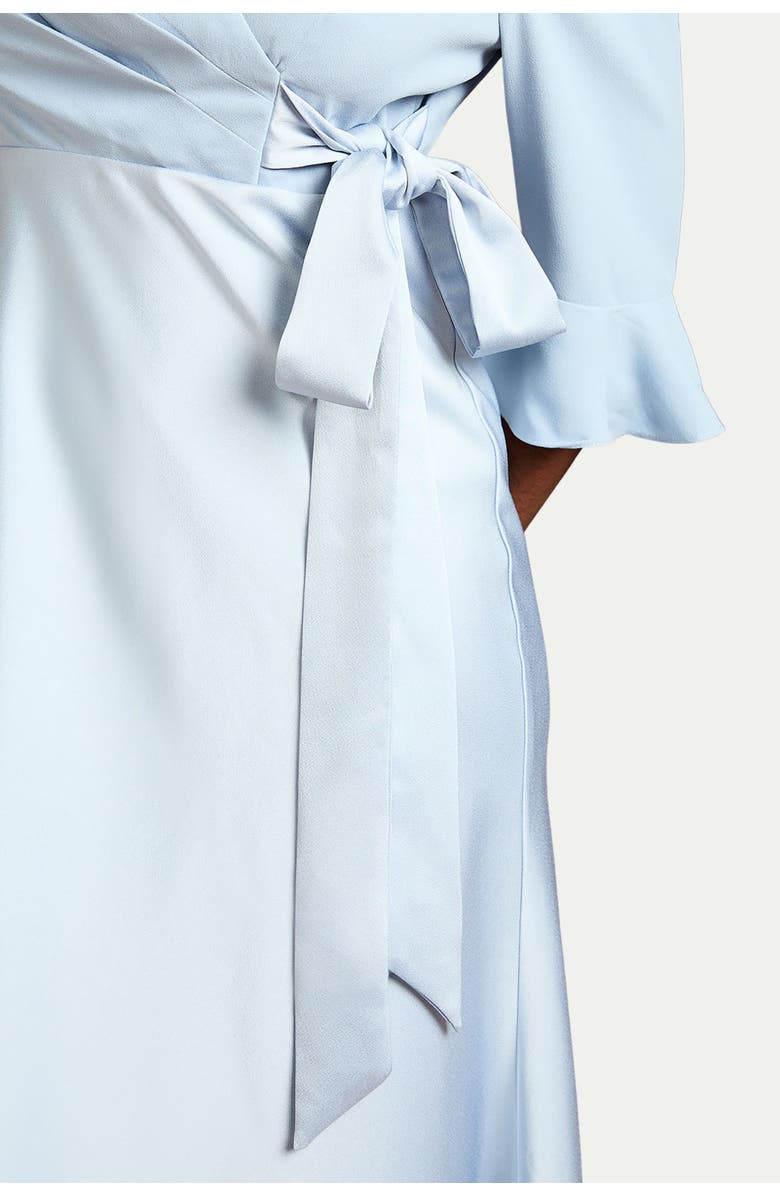 Coast Satin Back Crepe Wrap Dress, Alternate, color, Pale Blue