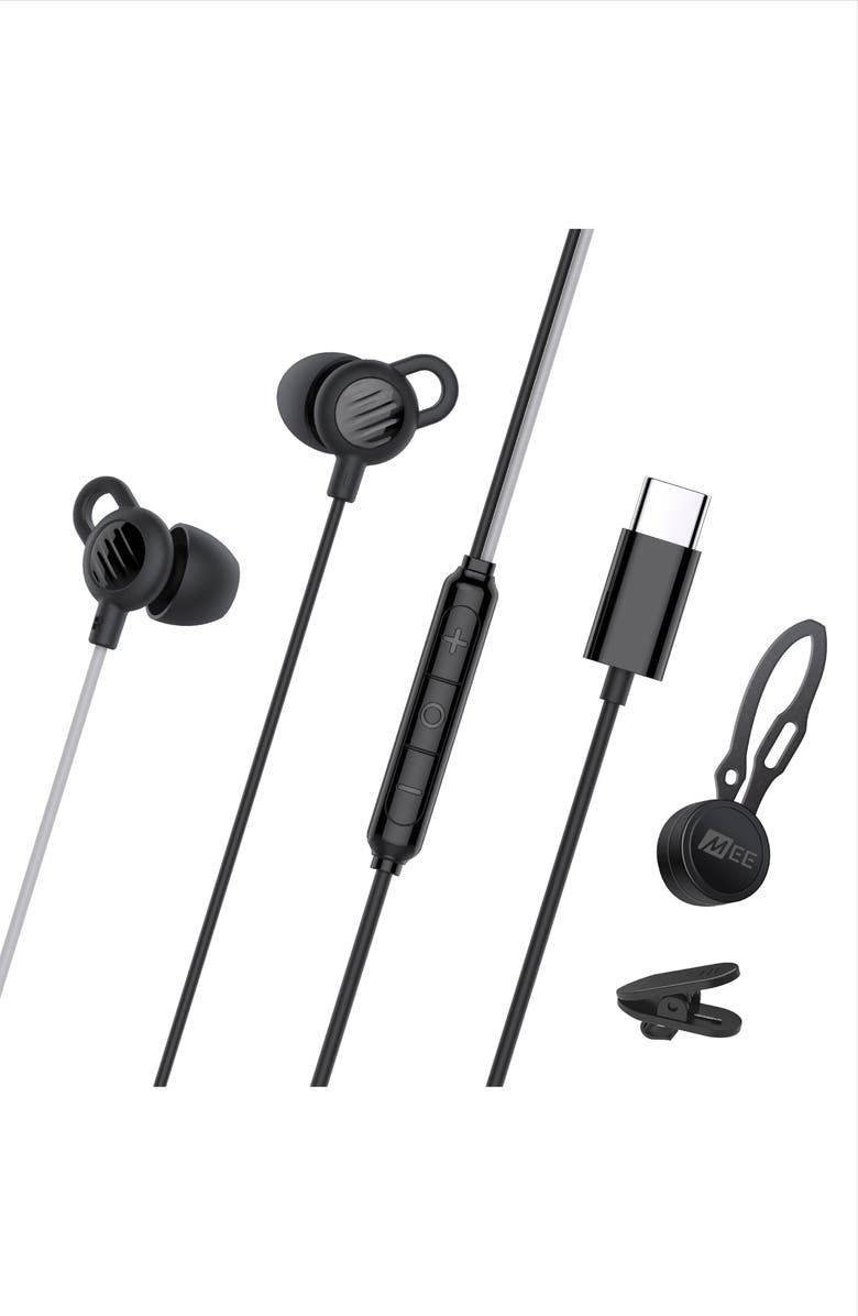 MEE audio SleepTones USB-C Wired Sleeping Earbuds, Alternate, color, Black