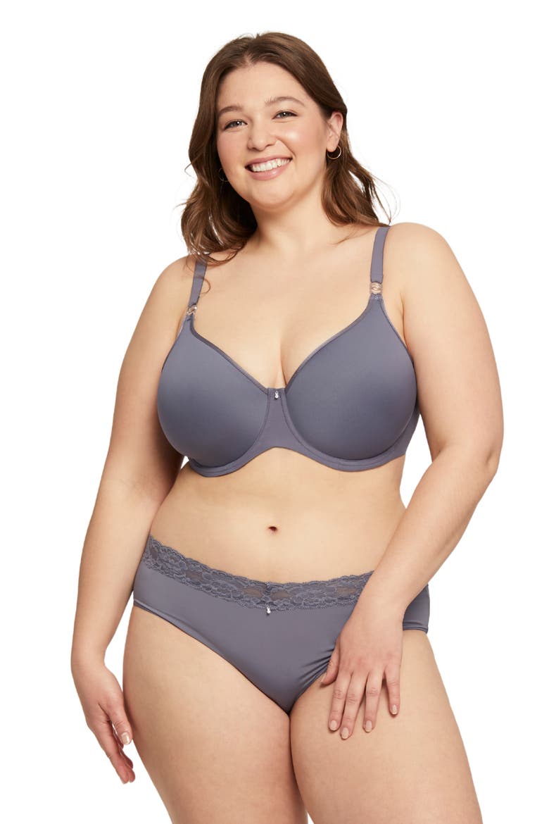 Spacer Underwire Bra, Alternate, color, CRYSTAL GREY