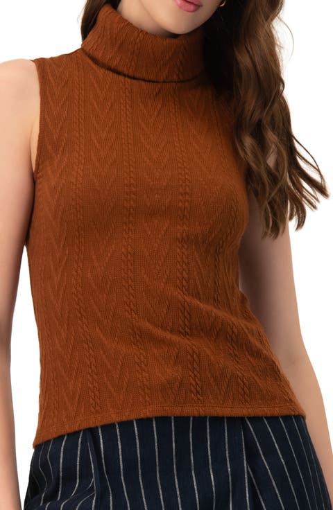 High Neck Sleeveless Knit Top