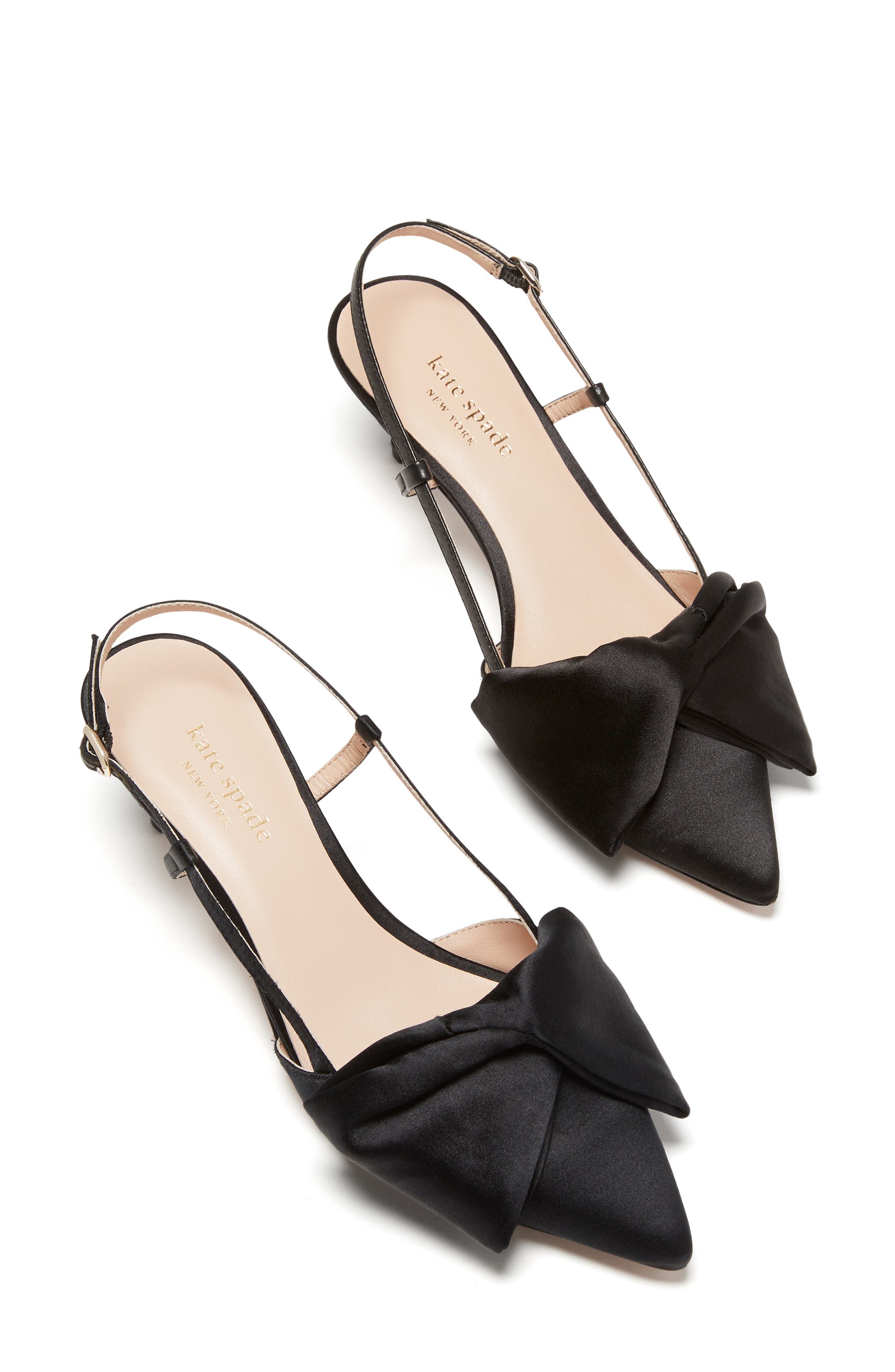 Kate Spade New York marseille bow pointed toe slingback pump, Alternate, color, 