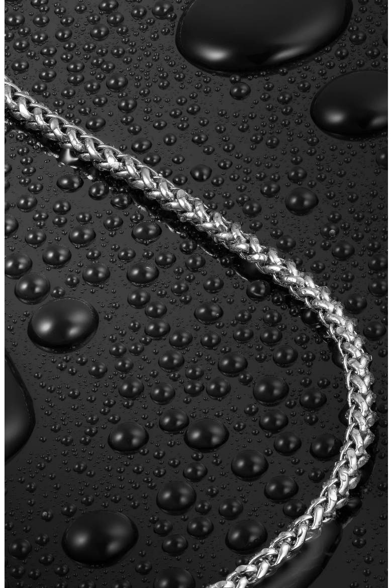 Men's Wheat Chain Necklace, Alternate, color, SILVER