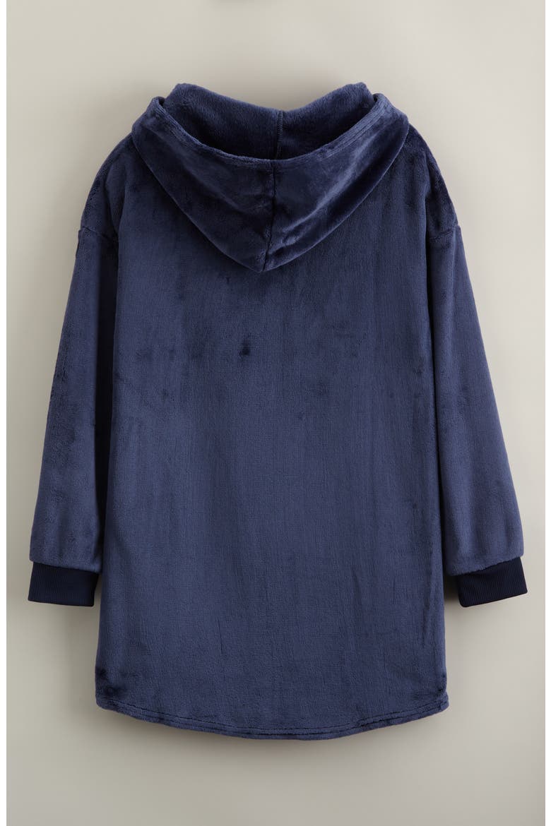 Kids' Oversize Fleece Sleeper Hoodie, Alternate, color, NAVY PEACOAT