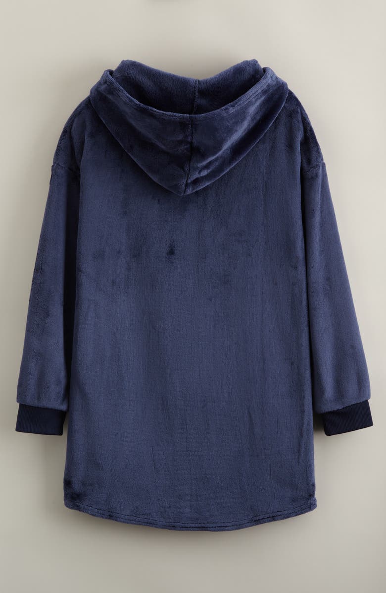Nordstrom Kids' Oversize Fleece Sleeper Hoodie, Alternate, color, Navy Peacoat