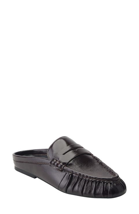 Jaynie Almond Toe Loafer Mule