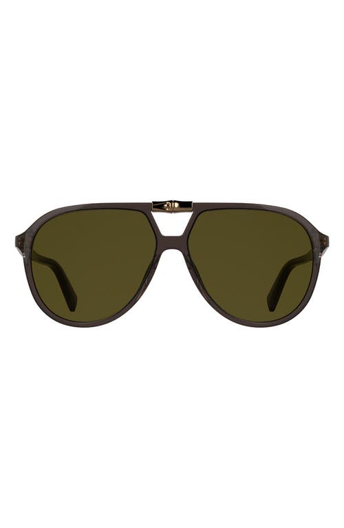 Longchamp Roseau 58mm Aviator Sunglasses In Green