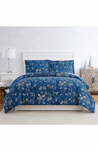 Blooming Blossoms Duvet Cover Set - Blue - Full/Queen