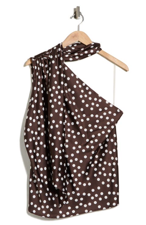 Scarf Neck One-Shoulder Top (Plus)