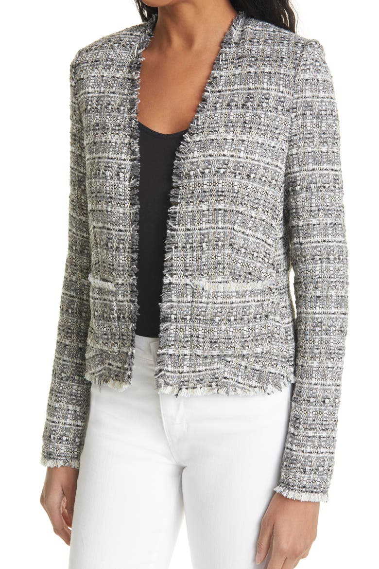 Adette Tweed Blazer, Alternate, color, GREY TWEED