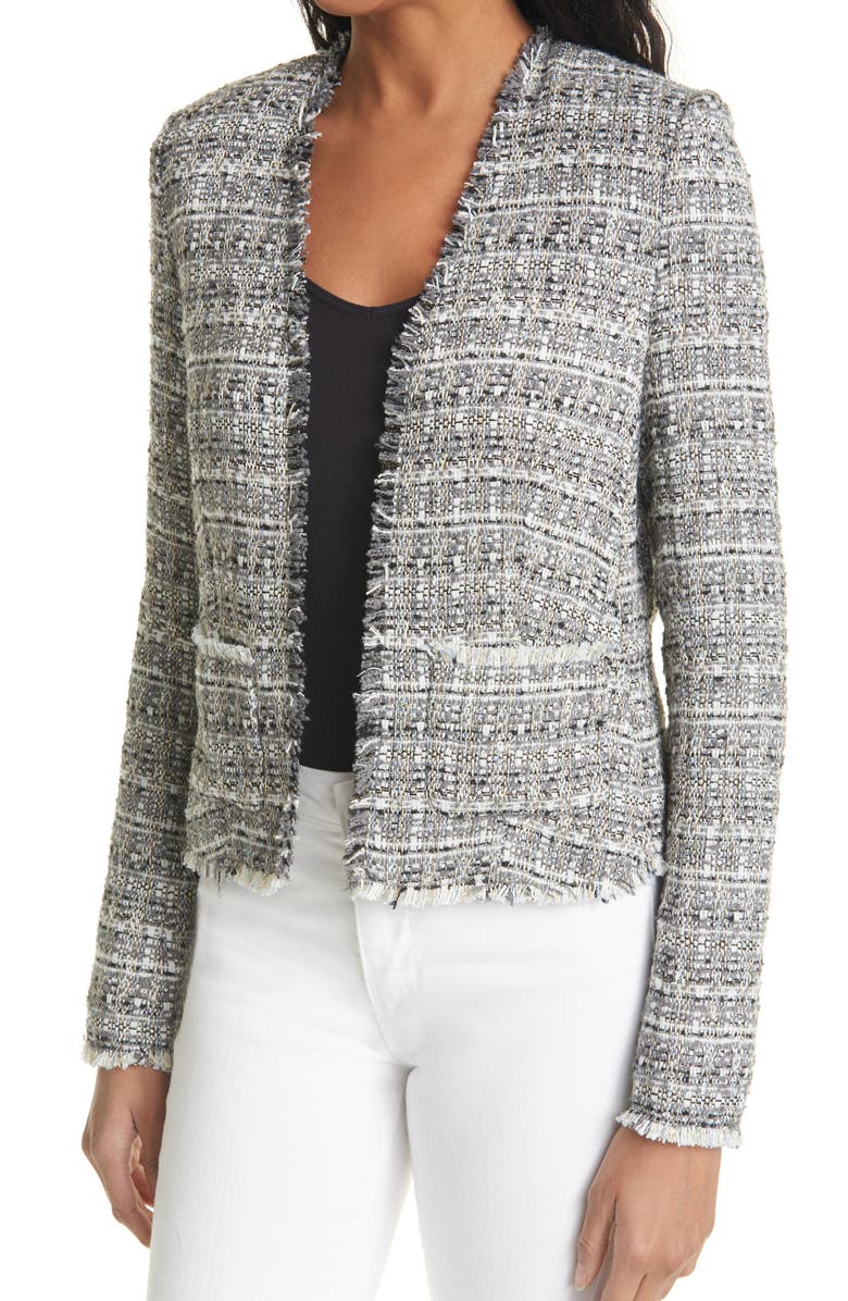 L'AGENCE Adette Tweed Blazer, Alternate, color,