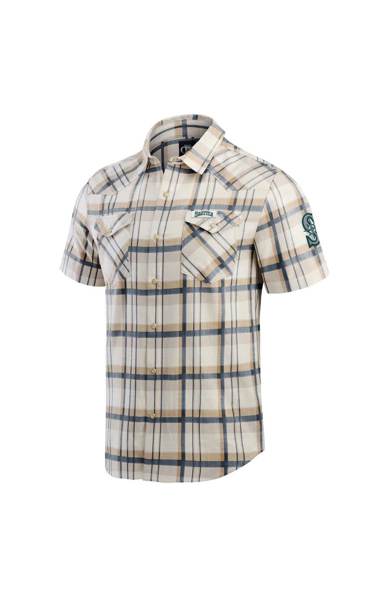 Darius Rucker Collection by Fanatics Men's Darius Rucker Collection by Fanatics Navy Seattle Mariners Plaid Full-Snap Shirt, Alternate, color, Navy