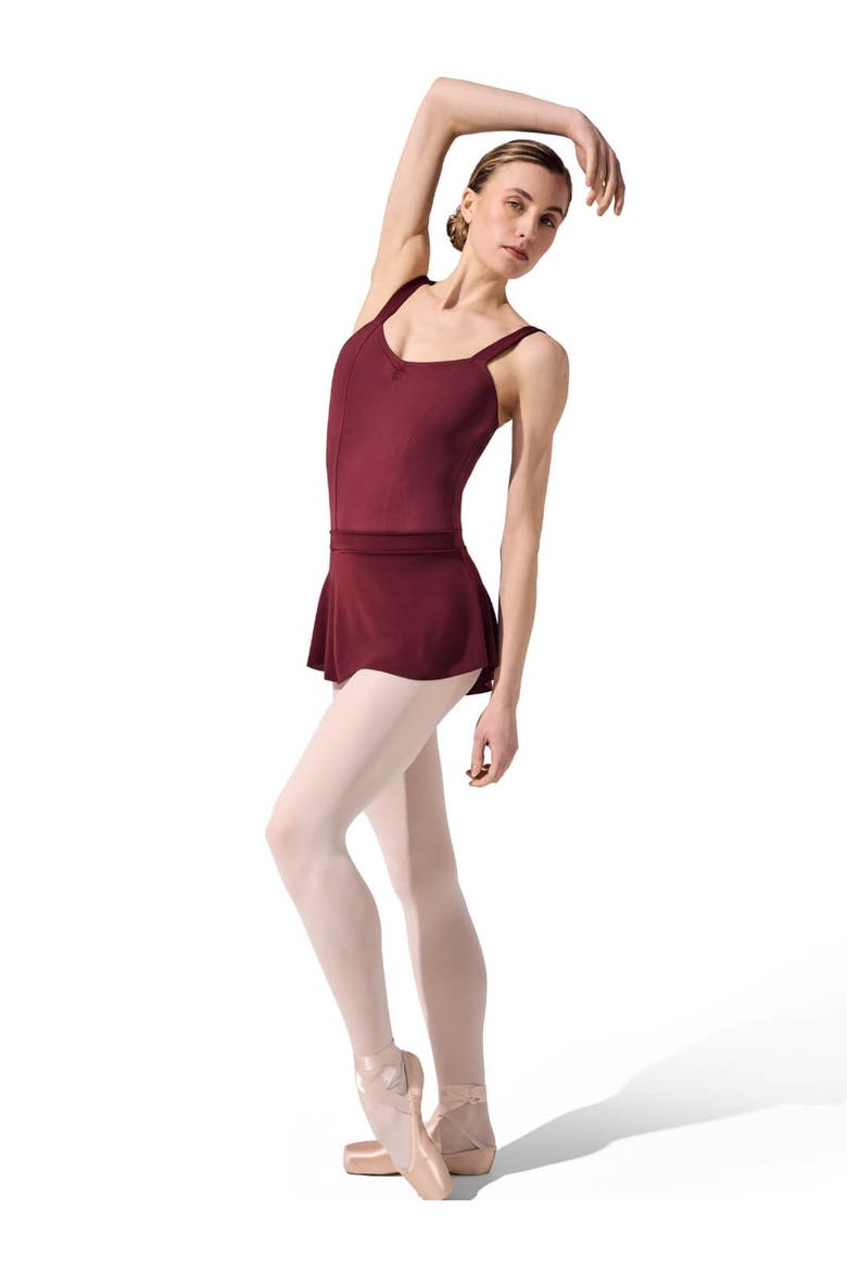 Curved Pull-On Skirt, Alternate, color, burgundy